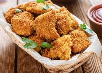 Nugget ayam wortel dengan balutan tepung panir oranye yang renyah dan gurih (Sumber: Detik Food)