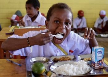 Skema pembagian gizi menu MBG dibedakan berdasarkan usia dan jenjang sekolah, dari PAUD hingga SMA. (Foto: ANTARA FOTO/Sakti Karuru)