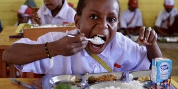 Skema pembagian gizi menu MBG dibedakan berdasarkan usia dan jenjang sekolah, dari PAUD hingga SMA. (Foto: ANTARA FOTO/Sakti Karuru)