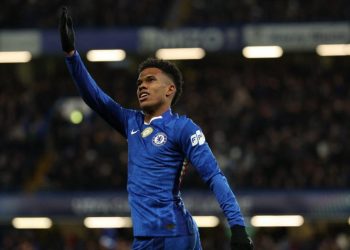 Pemain muda Chelsea, Estevao Willian, samai rekor gol awal Liga Champions milik Haaland dan Mbappé usai cetak gol ketiga. (Foto: Adrian Dennis/AFP)