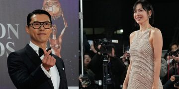 Hyun Bin dan Son Ye-jin menorehkan sejarah di Blue Dragon Film Awards 2025 dengan meraih Best Actor dan Best Actress sekaligus sebagai pasangan suami istri. (Foto: AP Photo/Ahn Young-joon)
