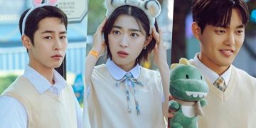 Last Summer hadir dengan foto baru Lee Jae Wook, Choi Sung Eun dan Kim Gun Woo ke taman hiburan pakai seragam sekolah, memunculkan spekulasi cinta segitiga. (Foto: Soompi)