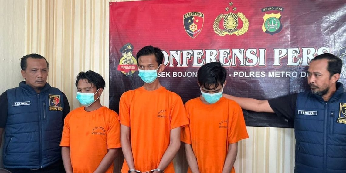 Polisi mengungkap motif tiga pelaku pembunuhan pria di Bogor yang ditemukan tewas dengan leher terlilit kawat. Ternyata mereka ingin menguasai harta korban. (Kompas.com / DINDA AULIA RAMADHANTY)