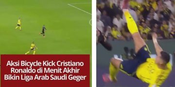 Cristiano Ronaldo mencetak gol bicycle kick spektakuler di menit 90+5 saat Al Nassr menghadapi Al Khaleej. Aksi akrobatiknya langsung menjadi sorotan besar.