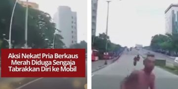 Viral pria berkaus merah terekam dashcam menabrakkan diri ke mobil diduga untuk memeras korban. Warganet diimbau waspada terhadap modus serupa.