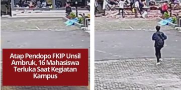 16 mahasiswa Unsil Tasikmalaya terluka akibat ambruknya atap pendopo FKIP. Evakuasi cepat dilakukan dan penyebab runtuhan masih dalam penyelidikan.