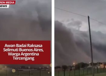 Awan badai raksasa melintas di atas Buenos Aires, menciptakan pemandangan dramatis yang membuat warga Argentina tercengang saat kota diselimuti awan gelap menjulang tinggi.