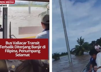 Bus Vallacar Transit terguling usai diterjang banjir di Filipina. Tak ada korban jiwa, penumpang alami luka ringan dan syok.