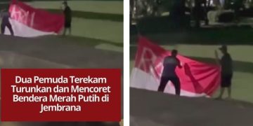 Dua pemuda di Jembrana terekam menurunkan dan mencoret bendera Merah Putih pada Selasa malam. Aksi ini viral, sementara identitas pelaku belum diketahui.
