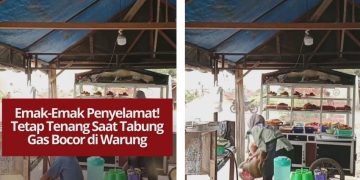 Viral emak-emak tetap tenang saat tabung gas bocor di warung, sigap pindahkan ke luar dan selamatkan lingkungan dari potensi kebakaran.