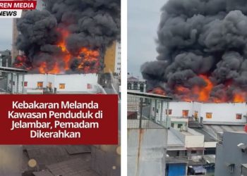 Kebakaran terjadi di kawasan rumah penduduk Jelambar dekat Apartemen Lautumenten, petugas pemadam sudah dikerahkan ke lokasi.