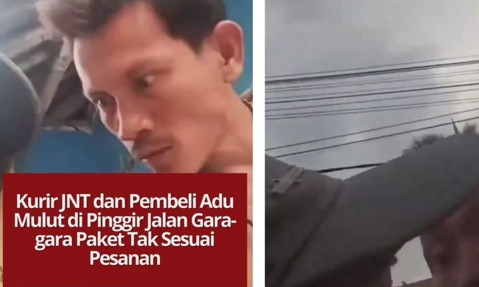Video menunjukkan kurir JNT dan pembeli adu mulut karena paket tak sesuai pesanan. Warga sekitar akhirnya turun tangan untuk melerai ketegangan di pinggir jalan.