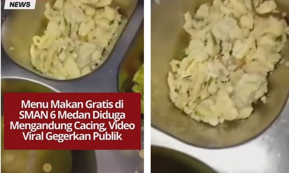 Video siswa SMAN 6 Medan menemukan dugaan cacing dalam menu MBG viral. Publik mendesak evaluasi kualitas makanan program bantuan.