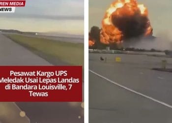 Pesawat kargo UPS jatuh dan meledak di Bandara Louisville, Kentucky. Tujuh orang tewas dan 11 luka dalam tragedi yang memicu bola api besar.