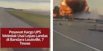 Pesawat kargo UPS jatuh dan meledak di Bandara Louisville, Kentucky. Tujuh orang tewas dan 11 luka dalam tragedi yang memicu bola api besar.