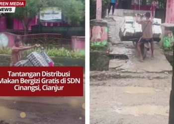 Distribusi Makan Bergizi Gratis di SDN Cinangsi, Cianjur terkendala jalan rusak. Perbaikan infrastruktur penting demi keselamatan anak dan petugas.