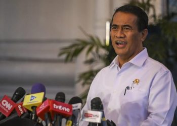 Menteri Pertanian Amran bertemu Walkot Sabang dan Batam membahas temuan beras ilegal serta menyiapkan dukungan pertanian, hortikultura, dan industri kakao. (Foto: ANTARA FOTO/Hafidz Mubarak)