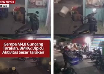 Gempa M4,8 mengguncang Tarakan, Rabu 5 November 2025. BMKG sebut sumber gempa berasal dari aktivitas Sesar Tarakan, tidak berpotensi tsunami.