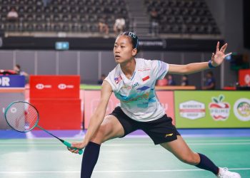 Putri Kusuma Wardani melaju ke perempatfinal Australia Open 2025 setelah menang 21-15, 21-10 atas wakil Taiwan. (Foto: Dok. PBSI)