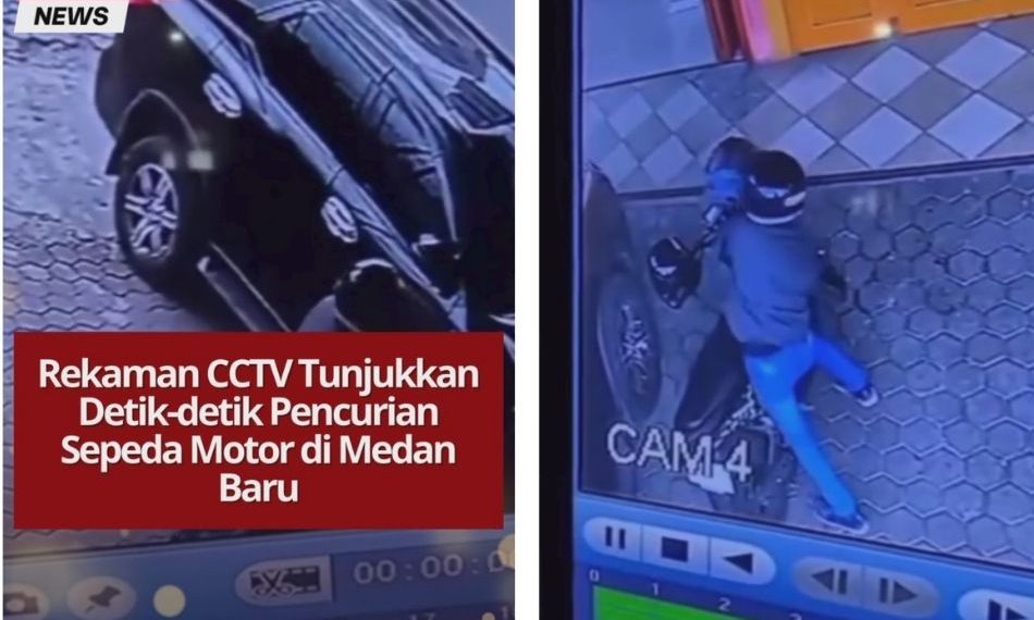 Dua pria diduga mencuri motor di Medan Baru saat korban fitting kebaya. Rekaman CCTV jadi bukti penting untuk pihak berwajib menangkap pelaku.