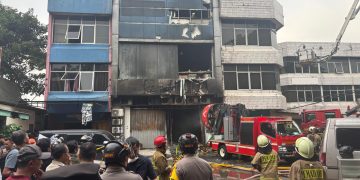 Kebakaran gedung Terra Drone di Kemayoran menewaskan 22 orang. Polisi mendalami dugaan awal kebakaran akibat baterai litium. (Foto: Liputan6)