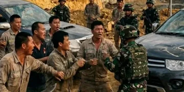 Imigrasi Ketapang memeriksa status izin tinggal WN China usai insiden penyerangan prajurit TNI di tambang emas Kalimantan Barat. (Foto: Arah Kata)