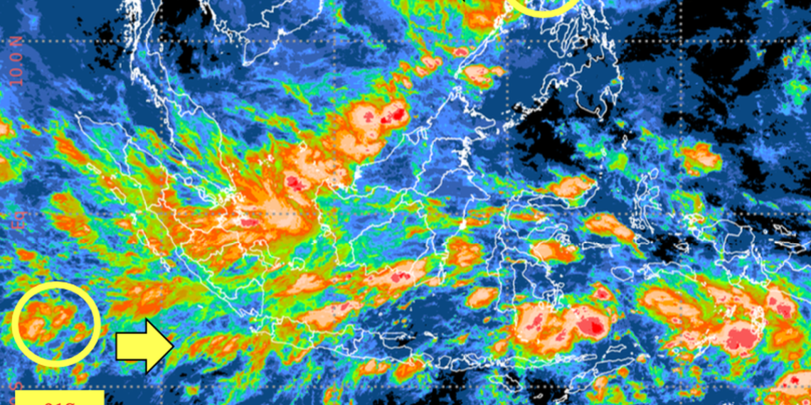 BMKG memperingatkan potensi hujan lebat akibat Bibit Siklon Tropis 91S yang terpantau di Samudra Hindia barat Lampung. (Foto: BMKG)