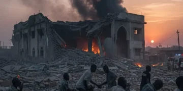 Ledakan terjadi di masjid kawasan Maiduguri, Nigeria Timur. Sejumlah jamaah tewas dan otoritas masih menyelidiki penyebab ledakan. (Foto: x.com)