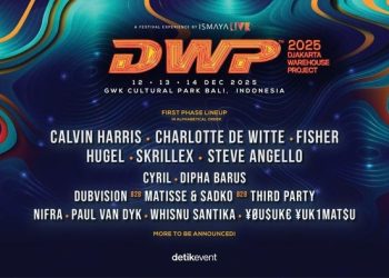 DWP 2025 menghadirkan sederet nama besar musik elektronik internasional dan lokal di GWK Bali, termasuk Calvin Harris, Skrillex, dan Dipha Barus. (Foto: Detik.com)