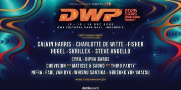 DWP 2025 menghadirkan sederet nama besar musik elektronik internasional dan lokal di GWK Bali, termasuk Calvin Harris, Skrillex, dan Dipha Barus. (Foto: Detik.com)