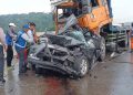 Rem blong memicu kecelakaan maut di Tol Cipularang yang menewaskan satu orang. Pakar keselamatan menjelaskan penyebab dan cara pencegahannya. (Foto: news.okezone.com)