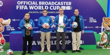 TVRI resmi menayangkan seluruh pertandingan Piala Dunia 2026 secara Free To Air. Siaran mulai pukul 23.00 hingga 11.00 WIB dari 11 Juni sampai 19 Juli 2026. (Foto: GO/Tribunnews.com/Lita Febriani)
