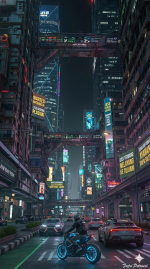 Fragments of Life in a Neon City: Cyberpunk Urban Atmospheres - Gambar 7