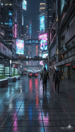 Fragments of Life in a Neon City: Cyberpunk Urban Atmospheres - Gambar 6