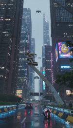 Fragments of Life in a Neon City: Cyberpunk Urban Atmospheres - Gambar 4