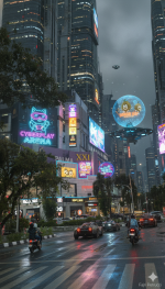 Fragments of Life in a Neon City: Cyberpunk Urban Atmospheres - Gambar 3