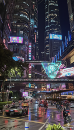 Fragments of Life in a Neon City: Cyberpunk Urban Atmospheres - Gambar 12
