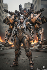 Steel Angel: Rise from the Ruins (Heavy Mecha & Post-Apocalyptic Art)