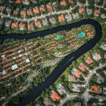 Aerial Hidden Face Pareidolia: Surreal Urban Landscapes & Optical Illusions - Gambar 2