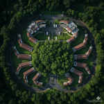 Aerial Hidden Face Pareidolia: Surreal Urban Landscapes & Optical Illusions - Gambar 9