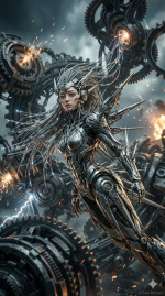 Synthetic Ascension: Angels of Steel & Code (Biomechanical Cyberpunk Art) - Gambar 7