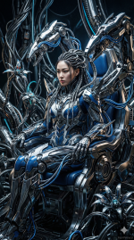 Synthetic Ascension: Angels of Steel & Code (Biomechanical Cyberpunk Art) - Gambar 4