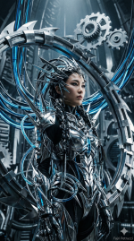 Synthetic Ascension: Angels of Steel & Code (Biomechanical Cyberpunk Art) - Gambar 10