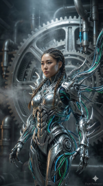 Synthetic Ascension: Angels of Steel & Code (Biomechanical Cyberpunk Art) - Gambar 12