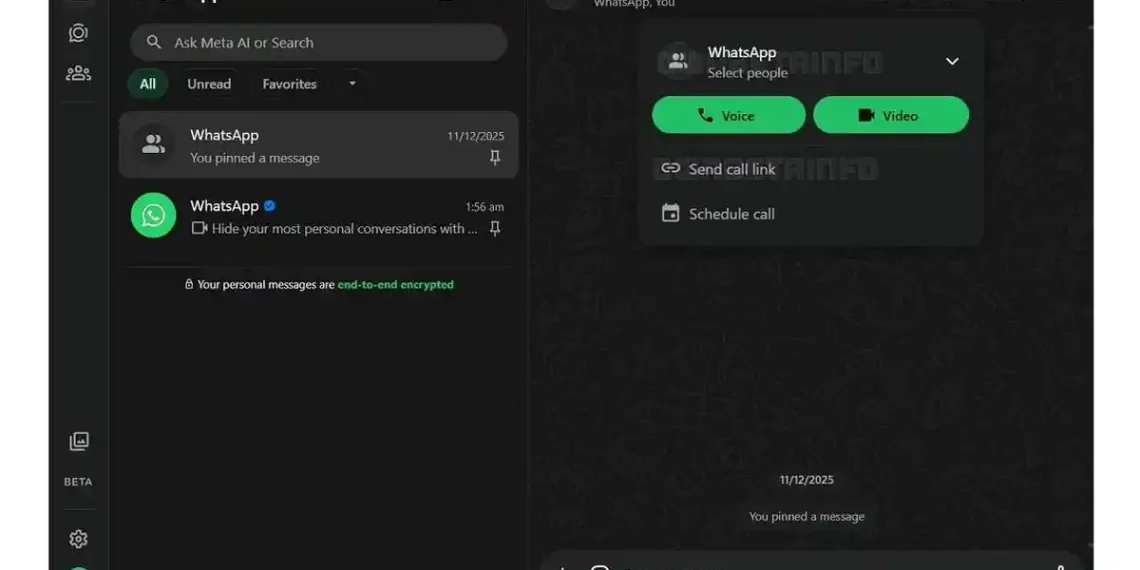 WhatsApp Web segera mendukung panggilan grup suara dan video langsung dari browser tanpa aplikasi tambahan. (Foto: Wabetainfo.com)