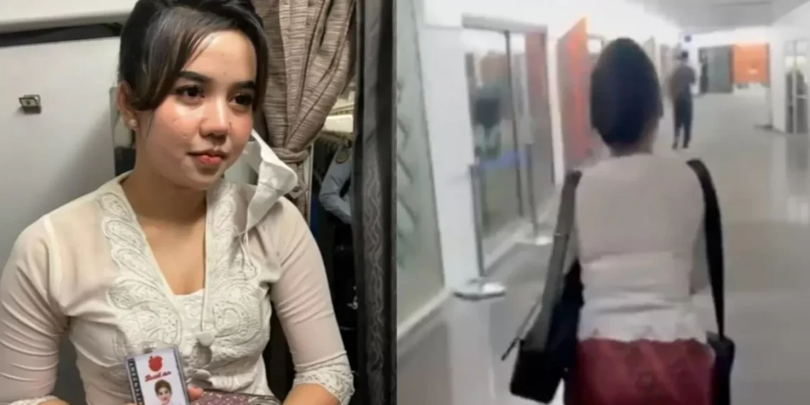 Penyamaran pramugari gadungan terbongkar di penerbangan Palembang Jakarta akibat perbedaan corak rok dan sikap mencurigakan. (Foto: BTV/Ai)
