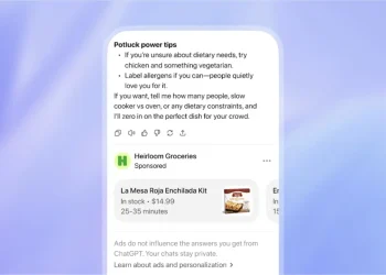 OpenAI mulai uji coba iklan di ChatGPT untuk pengguna Free dan Go di AS. Iklan muncul sebagai tautan sponsored di bawah jawaban. (Foto: ihram.co.id)