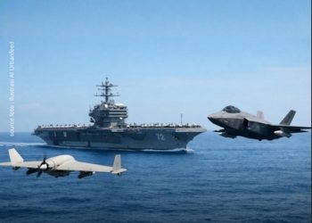 Jet tempur AS menembak drone Iran di Laut Arab saat negosiasi nuklir dijadwalkan. Ketegangan Washington dan Teheran kembali meningkat. (Foto: @urbanfeed.news)
