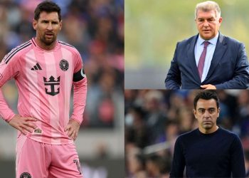 Xavi Hernandez mengungkap Lionel Messi sempat hampir kembali ke Barcelona pada 2023 namun rencana itu batal karena tidak direstui presiden klub saat itu. (Foto: Getty/GOAL)