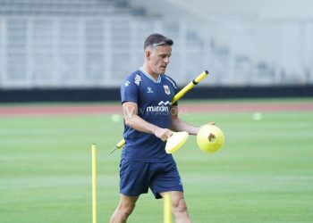 John Herdman ungkap kekuatan St Kitts and Nevis jelang FIFA Series. Timnas Indonesia diminta waspada serangan balik cepat. (Foto: VIVAGOAL/Made Gita)